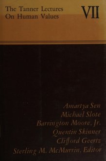 The Tanner Lectures on Human Values ... cover image