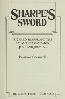 Sharpe's Sword Richard Sharpe and the Salamanca Campaign, June and July 1812 cover image