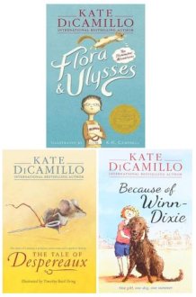 Kate Dicamillo The Tale of Despereaux, Flora and Ulysses and Because of Winn-Dixie 3 Books Colletcion set cover image