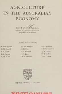 Agriculture in the Australian economy, cover image