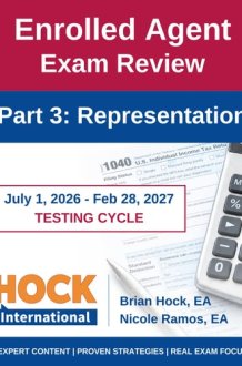 HOCK International EA Review Part 3 - Representation - Enrolled Agent Study Guide: July 1, 2026 - February 28, 2027 Testing Cycle (HOCK International ... 1, 2026 - February 28, 2027 Testing Cycle)) cover image