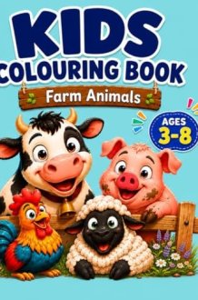 KIDS COLOURING BOOK: Farm Animals cover image