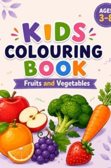 KIDS COLOURING BOOK: FRUITS AND VEGETABLES cover image