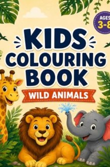 KIDS COLOURING BOOK: WILD ANIMALS cover image
