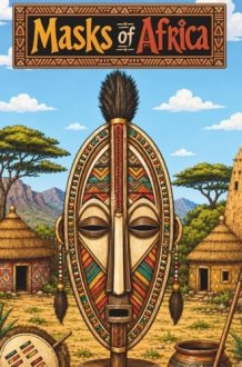 Masks of Africa: An Adult Coloring Book Featuring Traditional African Tribal Art, Cultural Artifacts, and Relaxing Ethnic Patterns for Stress Relief (Amazing Africa) cover image