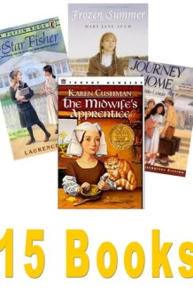 Historical Fiction Books: My Name Is Not Angelica; Frozen Summer; Forty Acres & Maybe a Mule; Foster's War; and One for All; a Journey Home; Good Bye Vietnam; Midwife's Apprentice;the Star Fisher (Book Sets for Kids : Grade 5 - 8) cover image