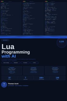 Lua Programming with AI: A Complete Beginner's Guide to Lua Scripting, Game Development, Automation, and AI Integration cover image