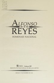Alfonso Reyes: Homenaje Nacional