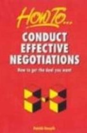 Conduct Effective Negotiations