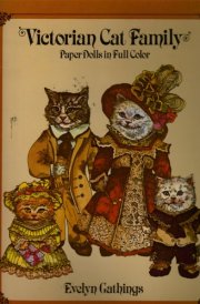 Victorian Cat Family Paper Dolls in Full Color