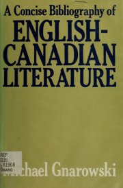 A Concise Bibliography of English-Canadian Literature