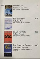 Reader's Digest Select Editions: 10 Lb. Penalty by Dick Francis, Plum Island by Nelson Demille, the Starlite Drive-in by Marjorie Reynolds, Homecoming by Belva Plain (236)