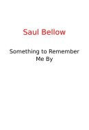 Something to Remember Me by