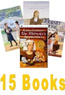 Historical Fiction Books: My Name Is Not Angelica; Frozen Summer; Forty Acres & Maybe a Mule; Foster's War; and One for All; a Journey Home; Good Bye Vietnam; Midwife's Apprentice;the Star Fisher (Book Sets for Kids : Grade 5 - 8)